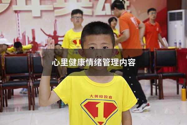 心里健康情绪管理内容