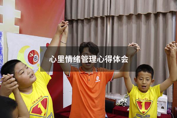 心里情绪管理心得体会