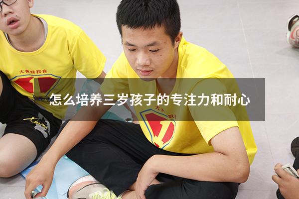 怎么培养三岁孩子的专注力和耐心