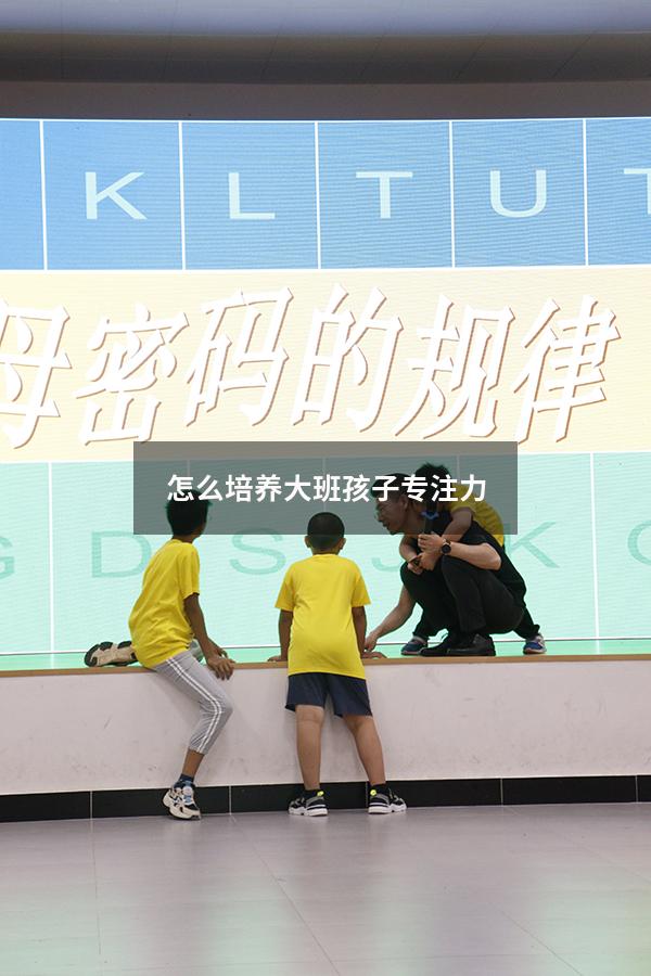 怎么培养大班孩子专注力