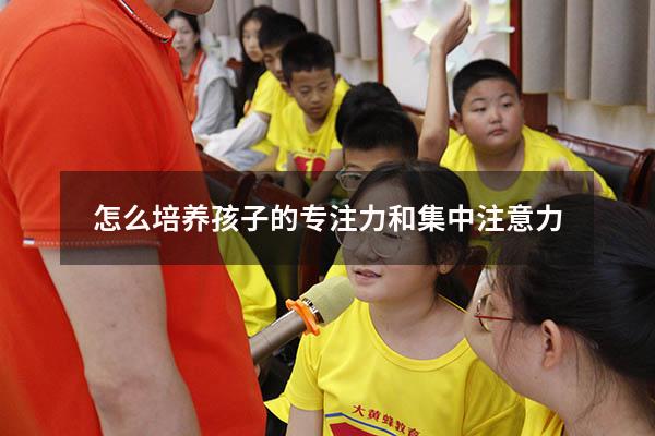 怎么培养孩子的专注力和集中注意力