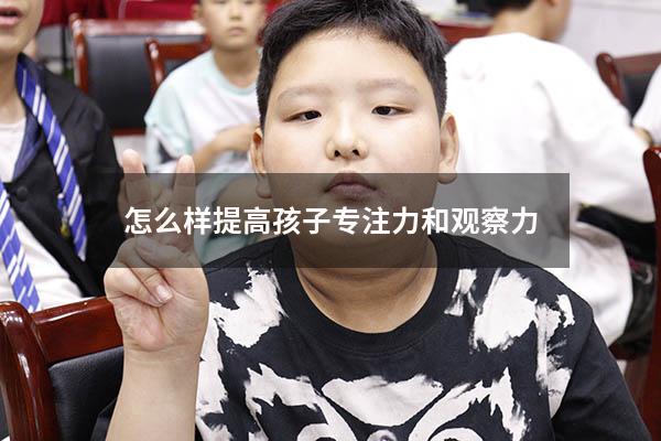 怎么样提高孩子专注力和观察力