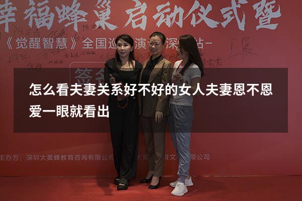 怎么看夫妻关系好不好的女人（夫妻恩不恩爱一眼就看出）