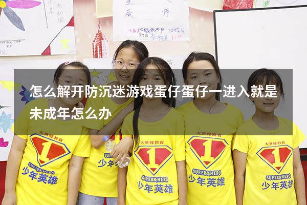 怎么解开防沉迷游戏蛋仔（蛋仔一进入就是未成年怎么办）