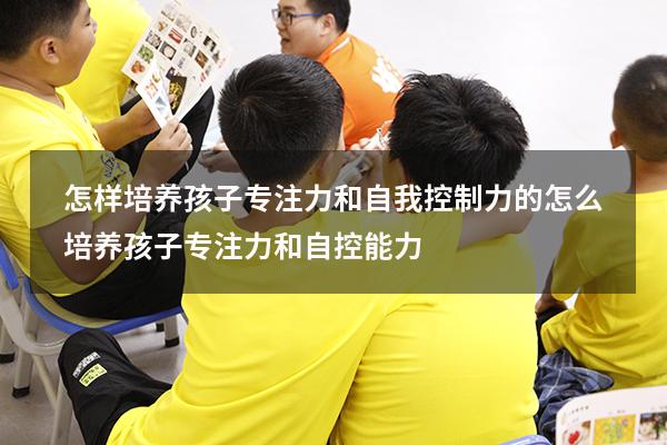 怎样培养孩子专注力和自我控制力的（怎么培养孩子专注力和自控能力）