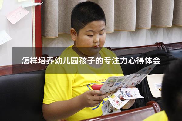 怎样培养幼儿园孩子的专注力心得体会