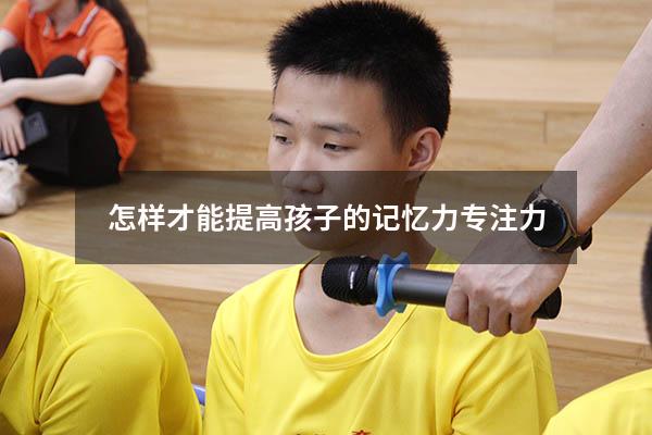 怎样才能提高孩子的记忆力专注力