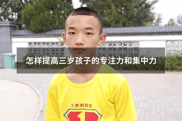 怎样提高三岁孩子的专注力和集中力