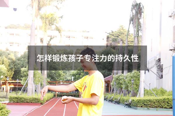 怎样锻炼孩子专注力的持久性