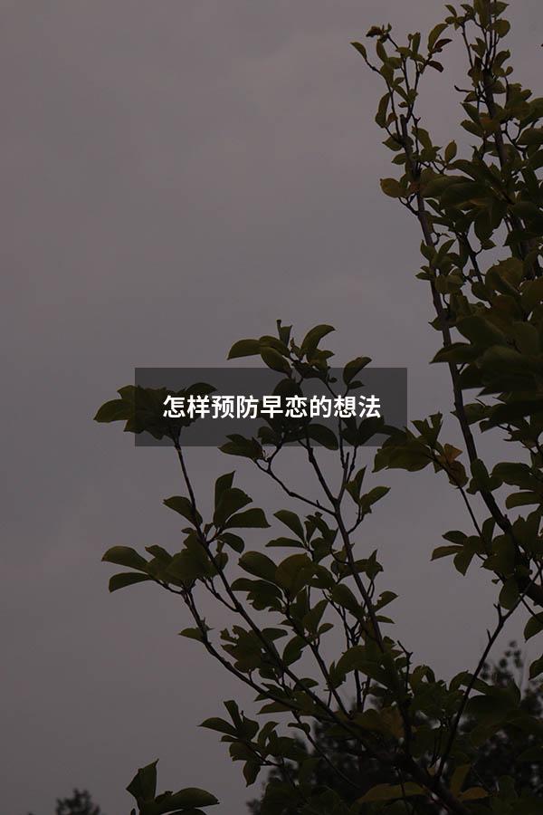 怎样预防早恋的想法