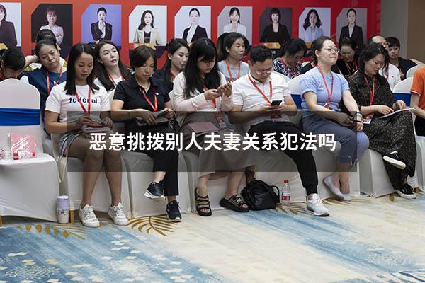 恶意挑拨别人夫妻关系犯法吗