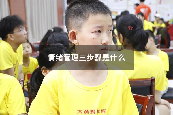 情绪管理三步骤是什么