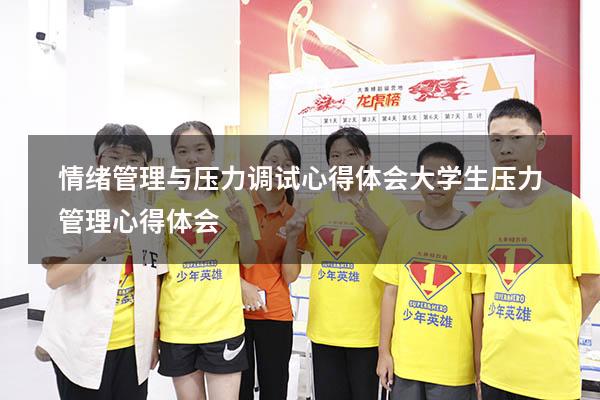 情绪管理与压力调试心得体会（大学生压力管理心得体会）