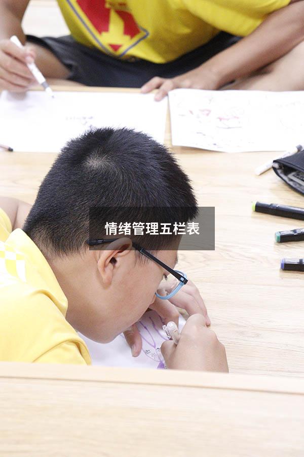 情绪管理五栏表