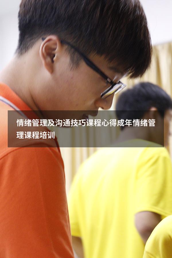 情绪管理及沟通技巧课程心得（成年情绪管理课程培训）