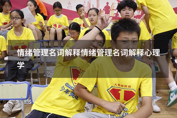 情绪管理名词解释（情绪管理名词解释心理学）