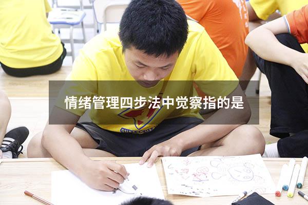 情绪管理四步法中觉察指的是