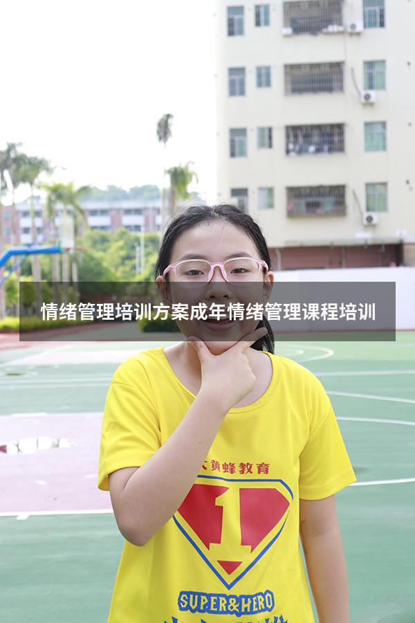 情绪管理培训方案（成年情绪管理课程培训）