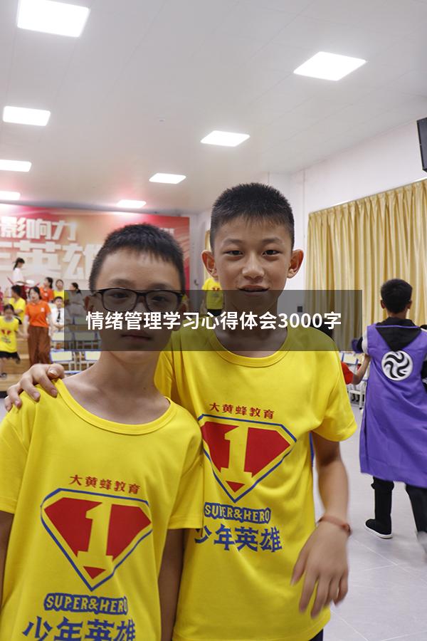 情绪管理学习心得体会3000字