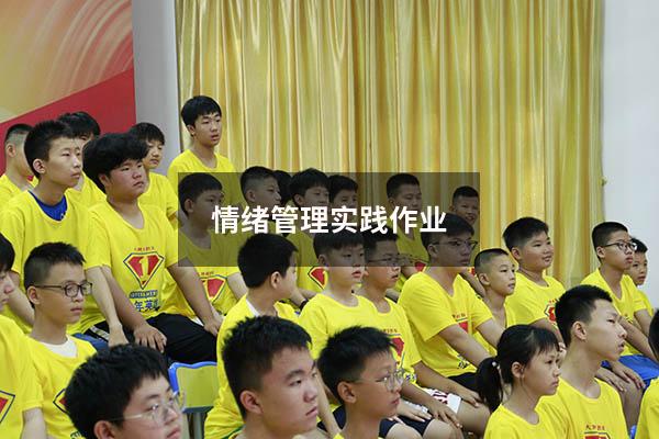 情绪管理实践作业