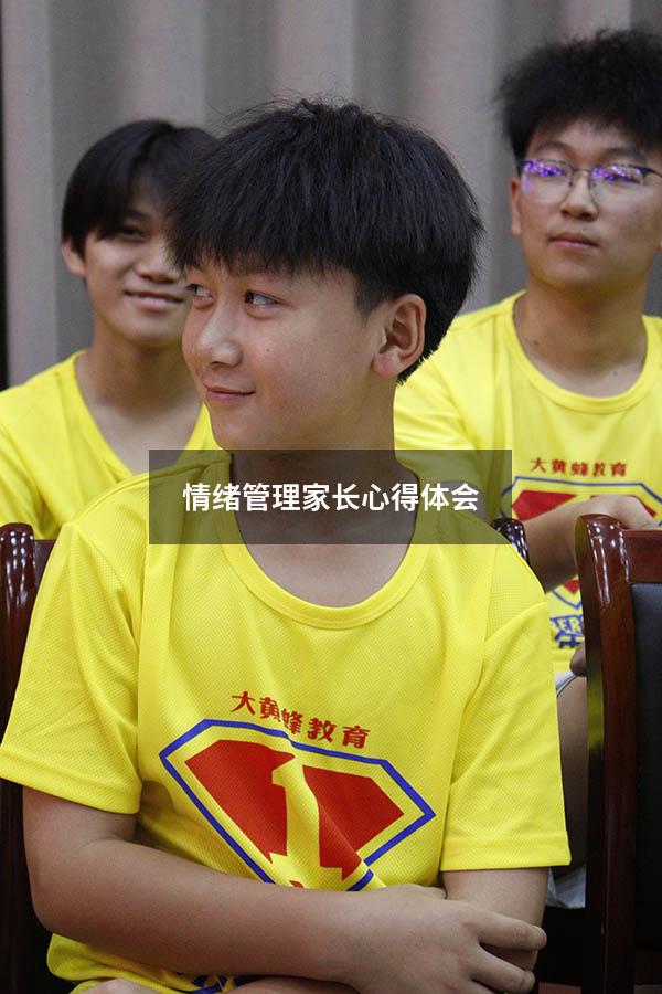 情绪管理家长心得体会