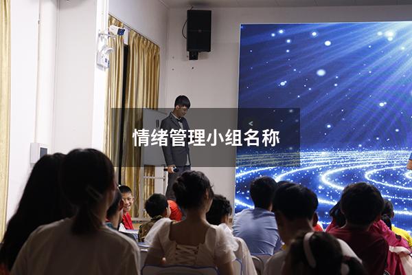 情绪管理小组名称