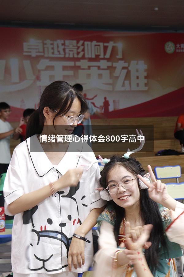 情绪管理心得体会800字高中