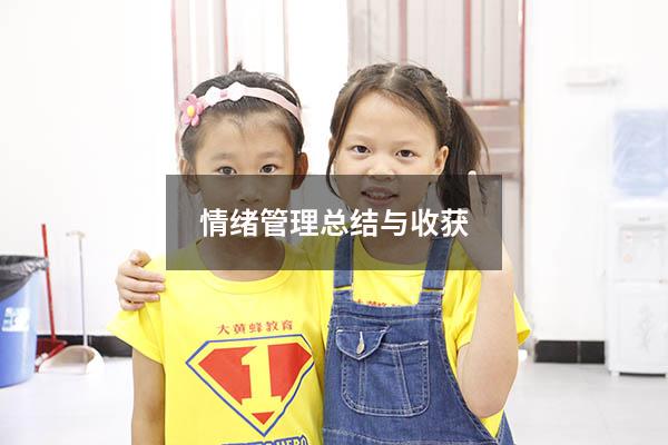 情绪管理总结与收获