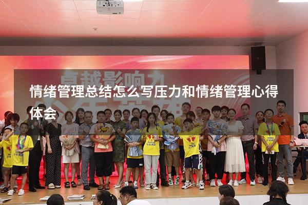 情绪管理总结怎么写（压力和情绪管理心得体会）