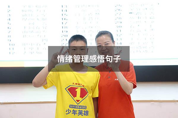 情绪管理感悟句子