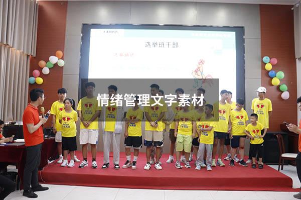 情绪管理文字素材
