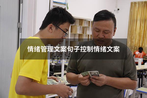 情绪管理文案句子（控制情绪文案）