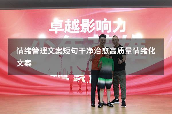 情绪管理文案短句干净治愈（高质量情绪化文案）