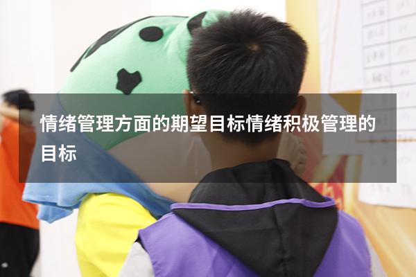 情绪管理方面的期望目标（情绪积极管理的目标）