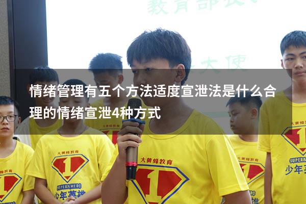 情绪管理有五个方法适度宣泄法是什么（合理的情绪宣泄4种方式）