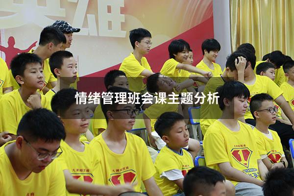 情绪管理班会课主题分析