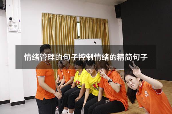 情绪管理的句子（控制情绪的精简句子）