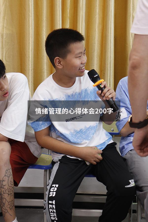 情绪管理的心得体会200字