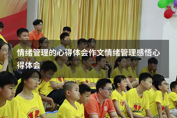 情绪管理的心得体会作文（情绪管理感悟心得体会）