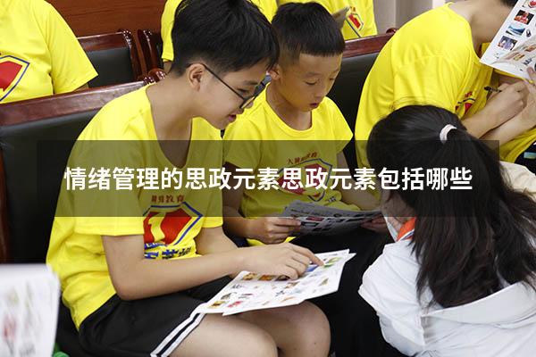 情绪管理的思政元素（思政元素包括哪些）