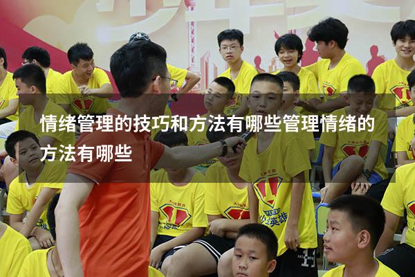 情绪管理的技巧和方法有哪些（管理情绪的方法有哪些）