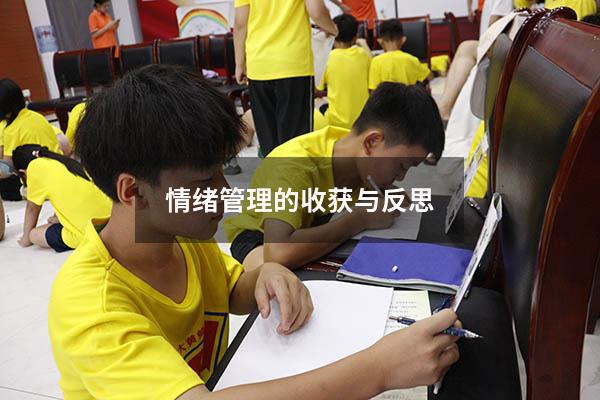 情绪管理的收获与反思