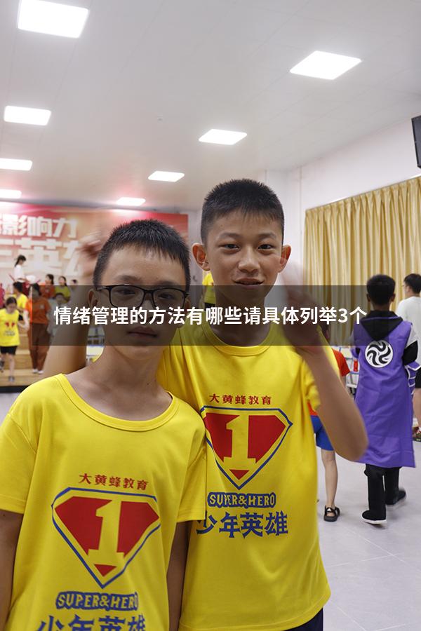 情绪管理的方法有哪些请具体列举3个