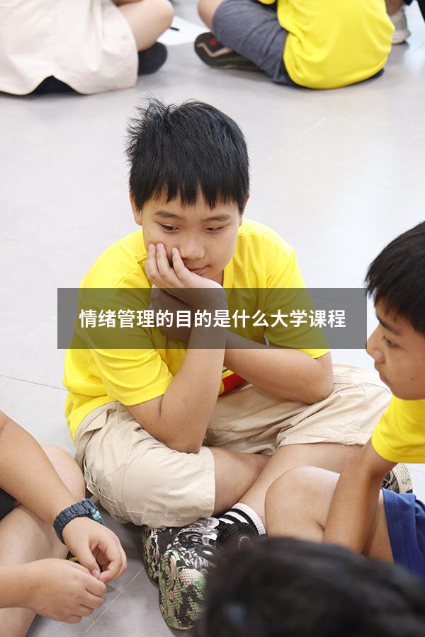 情绪管理的目的是什么大学课程