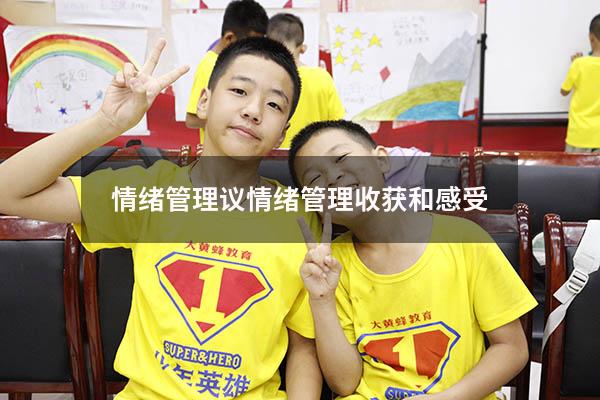 情绪管理议（情绪管理收获和感受）