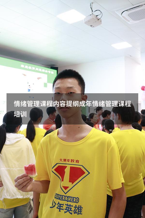 情绪管理课程内容提纲（成年情绪管理课程培训）