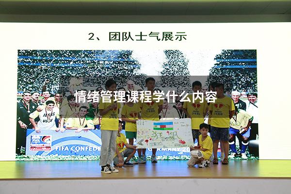 情绪管理课程学什么内容