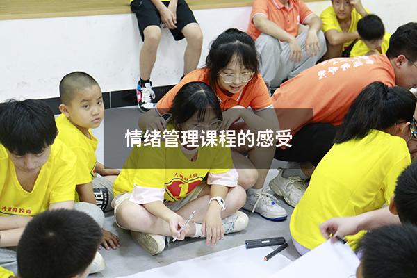 情绪管理课程的感受
