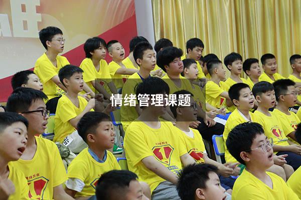情绪管理课题