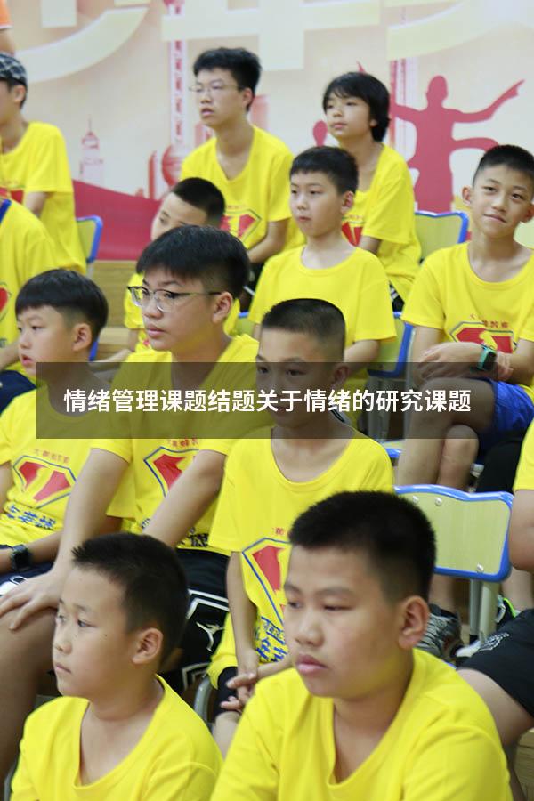 情绪管理课题结题（关于情绪的研究课题）